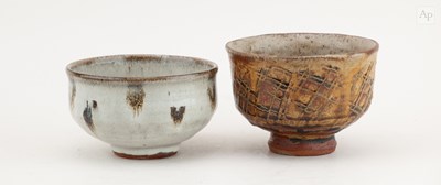Lot 305 - JIM MALONE (born 1946); two stoneware chawan...
