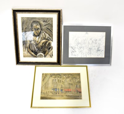 Lot 650 - JUDITH MCADAM; charcoal 'Hope', study of a...
