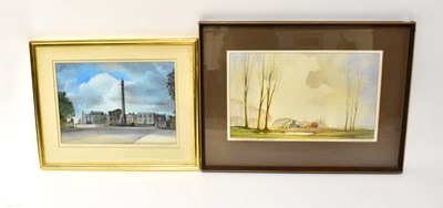 Lot 625 - SEAN SEAMUS; watercolour, 'Upholland Scape...