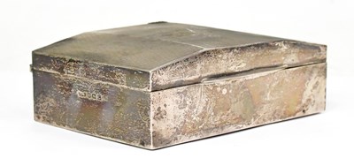 Lot 929 - A George V hallmarked silver cigarette box,...