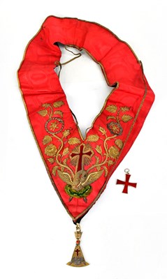 Lot 674 - A 19th century Rose Croix 18th degree collar...