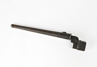 Lot 371 - A Lee Enfield spike bayonet in metal sheath,...