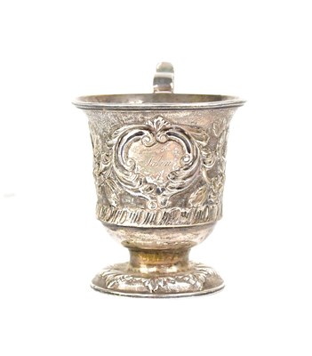 Lot 840 - A George III silver Christening mug, with...