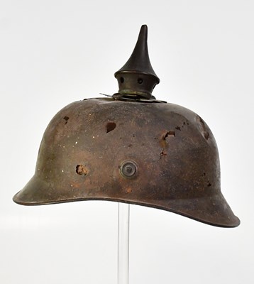 Lot 504 - A war relic Pickelhaube, lacking front plate,...