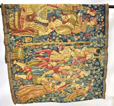 Lot 712 - A 20th century embroidered wall panel,...