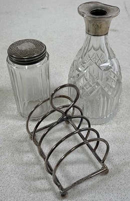 Lot 446 - A late Victorian hallmarked silver toast rack,...