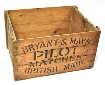 Lot 625 - BRYANT & MAY: three vintage branded wooden...