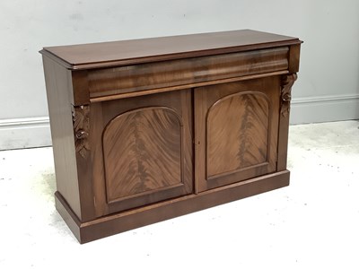Lot 1219 - A 19th centuy mahogany sideboard with single...
