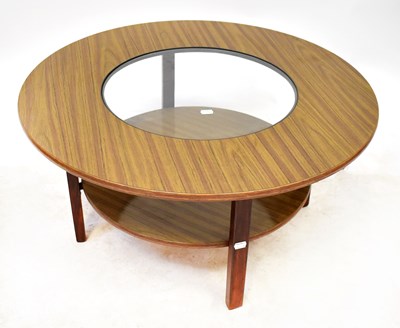 Lot 9 - A mid-20th century circular glass-topped...