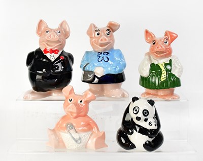 Lot 179 - Eight NatWest piggy banks comprising Woody...