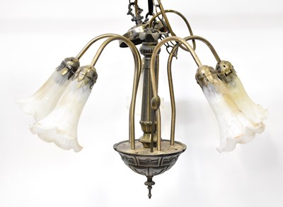 Lot 151 - Four vintage light fittings comprising an...