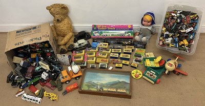 Lot 77 - A large quantity of playworn and boxed toys,...