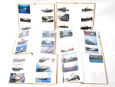 Lot 271 - Six albums of tugboat photographs from around...