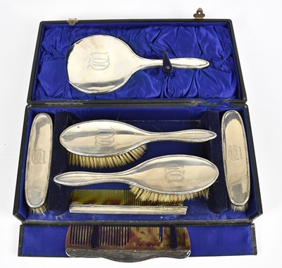 Lot 2326 - A George V hallmarked silver six piece...