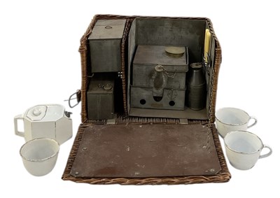 Lot 307 - SIRRAM; an early 20th century wicker picnic...