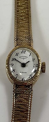 Lot 577 - ROTARY; a lady's 9ct yellow gold wristwatch,...