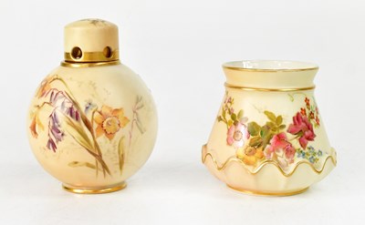 Lot 210 - ROYAL WORCESTER; a blush vase, hand painted...