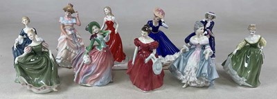 Lot 160 - ROYAL DOULTON; ten figures of ladies, named...