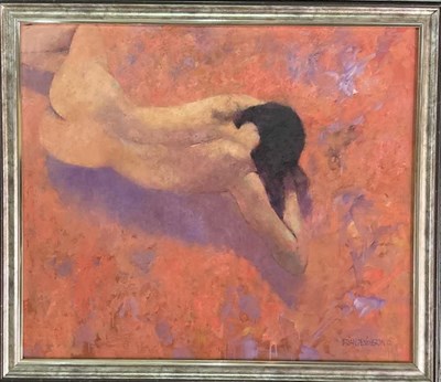 Lot 381 - BRIAN DENINGTON; a large oil on board, study...