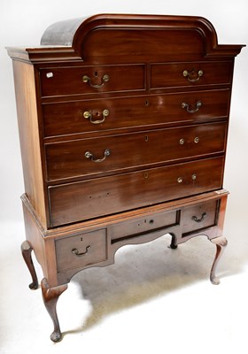 Lot 121 - A Georgian mahogany chest of drawers, with an...