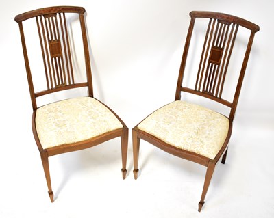 Lot 25 - A pair of Edwardian inlaid mahogany dining...