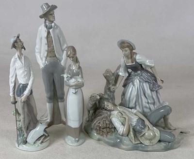 Lot 149 - LLADRO; four figures comprising a sleeping...