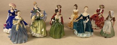 Lot 158 - ROYAL DOULTON; ten figures of ladies, each...