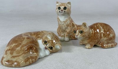 Lot 212 - WINSTANLEY; three cats in various positions...