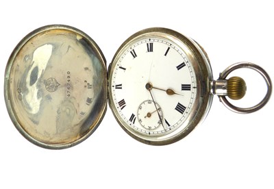 Lot 1259 - A hallmarked silver cased full hunter pocket...