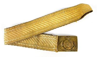 Lot 486 - A Victorian Royal Engineers brass buckle, with...