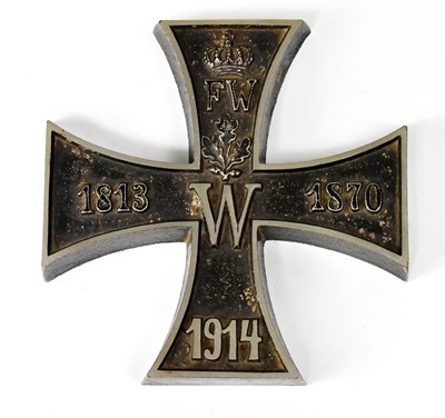 Lot 361 - A large Imperial German 1914 Iron Cross plaque,...