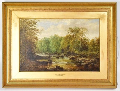 Lot 756 - H W PERRY; oil on canvas, 'River Llugy, N....