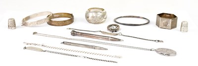 Lot 846 - A small quantity of various hallmarked silver...