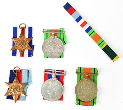 Lot 445 - Various WWII medals comprising two Defence...