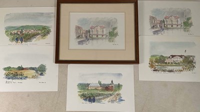 Lot 394 - AFTER HUGH CASSON; a set of six coloured...