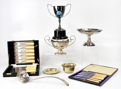 Lot 795 - A collection of silver-plated items, to...