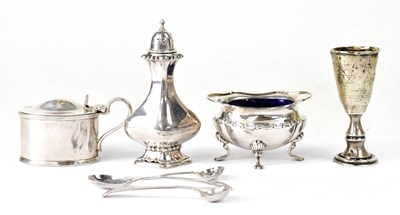 Lot 919a - A collection of hallmarked silver items,...