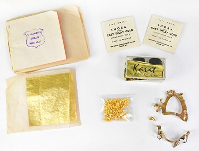 Lot 1110 - A collection of dental inlay gold, to include...