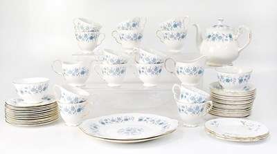 Lot 189 - COLCLOUGH; a part tea service, white with blue...