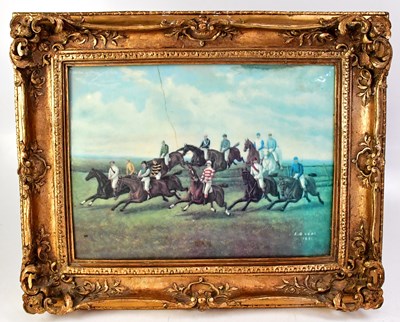 Lot 208 - AFTER A. G. VEAL; a printed Vienna tile, horse...