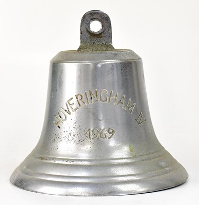 Lot 249 - A large chrome-plated cast metal ship's bell,...