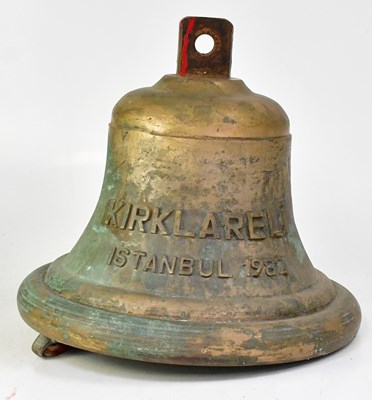 Lot 258 - A very large brass ship's bell, inscribed...