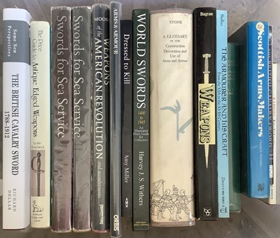 Lot 557 - A collection of books on swords and arms and...