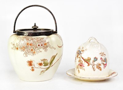 Lot 193 - DOULTON BURSLEM; a biscuit barrel decorated...