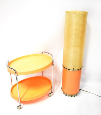 Lot 68 - A mid-20th century chrome-effect and orange...