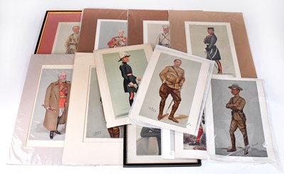 Lot 733 - Twelve Vanity Fair prints relating to the...