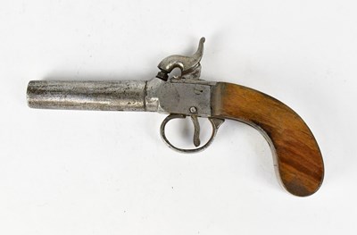 Lot 391 - A 19th century percussion cap muff pistol with...