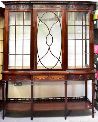 Lot 124 - A 20th century mahogany display cabinet, the...