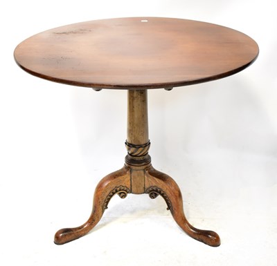 Lot 38 - A George III mahogany circular tilt-top...