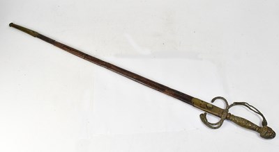 Lot 373 - A 19th century rapier, the 31.5" part fullered...